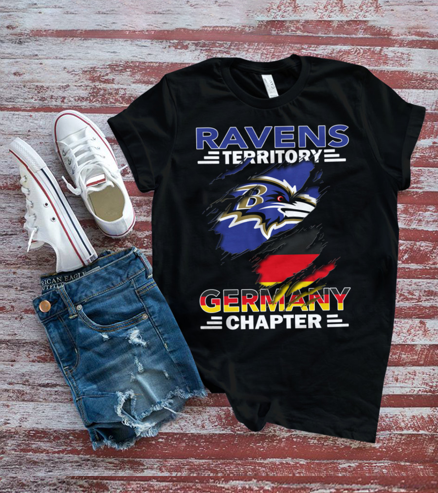 Ravens Territory Germany Chapter Baltimore Ravens Germany Flag T-Shirt