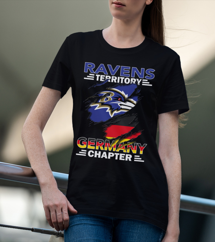 Ravens Territory Germany Chapter Baltimore Ravens Germany Flag T-Shirt