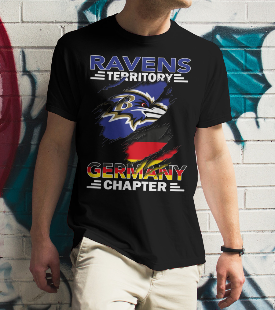 Ravens Territory Germany Chapter Baltimore Ravens Germany Flag T-Shirt