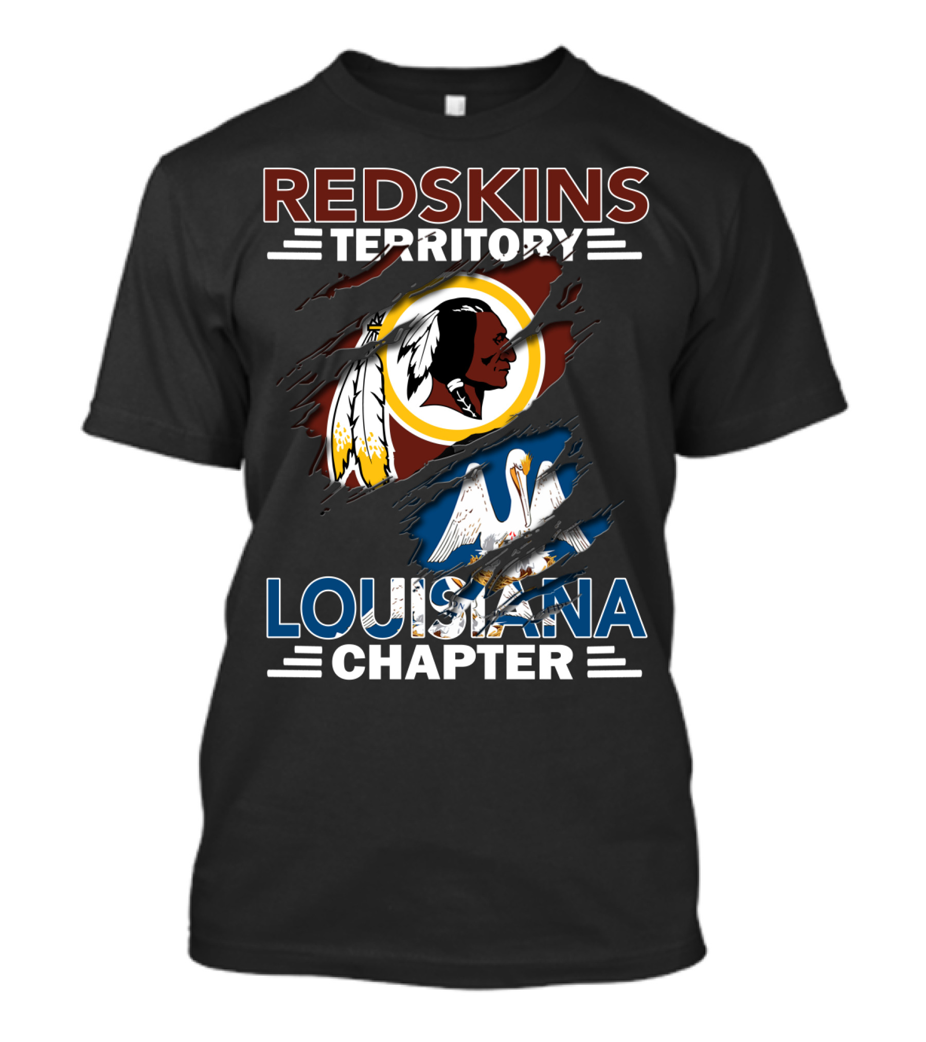 Redskins Territory Louisiana Chapter State Pride T-Shirt