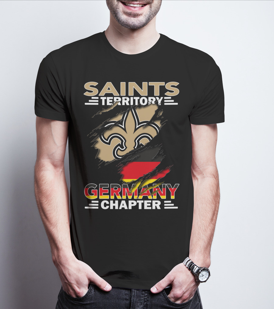 SAINTS TERRITORY GERMANY CHAPTER FLAG FLEUR-DE-LIS T-Shirt