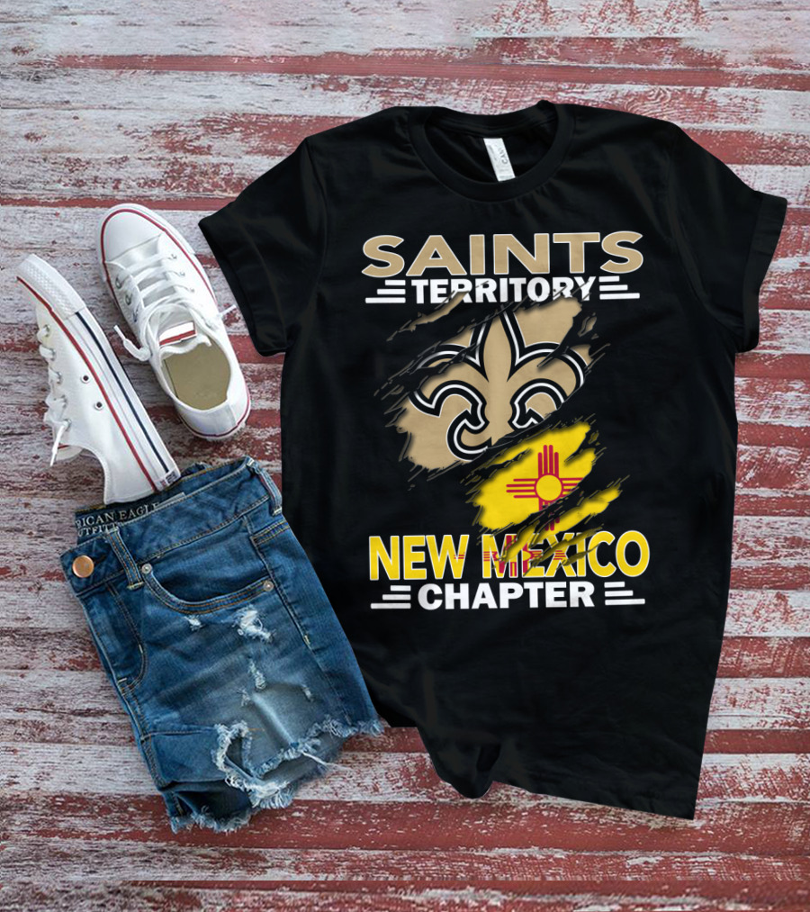 Saints Territory New Mexico Chapter Fleur-de-lis And Zia T-Shirt