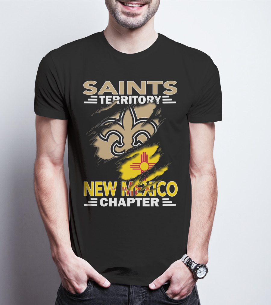 Saints Territory New Mexico Chapter Fleur-de-lis And Zia T-Shirt