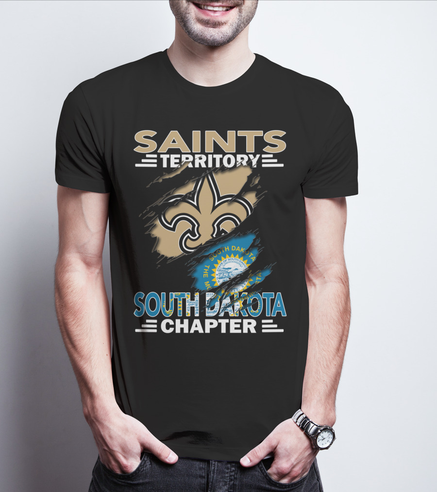 SAINTS TERRITORY SOUTH DAKOTA CHAPTER FLEUR-DE-LIS AND STATE SEAL T-Shirt