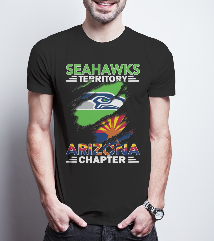 Seahawks Territory Arizona Chapter Flag T-Shirt