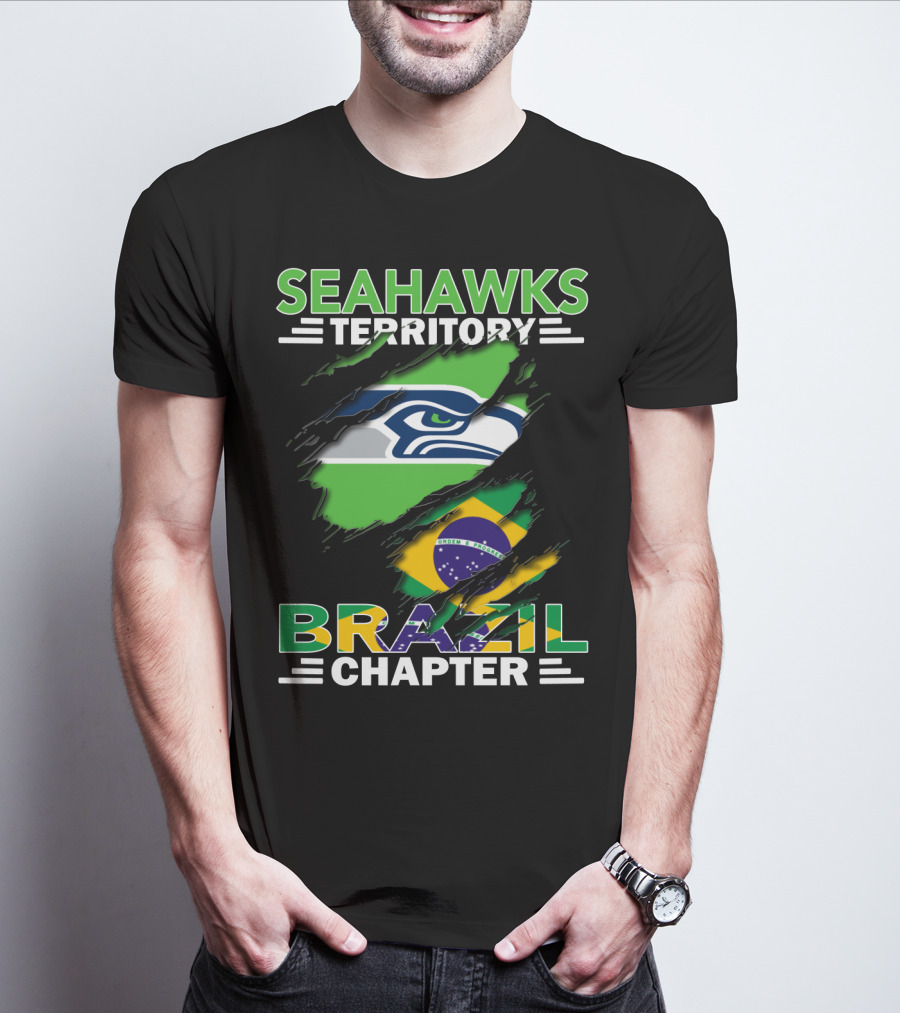Seahawks Territory Brazil Chapter Flag T-Shirt