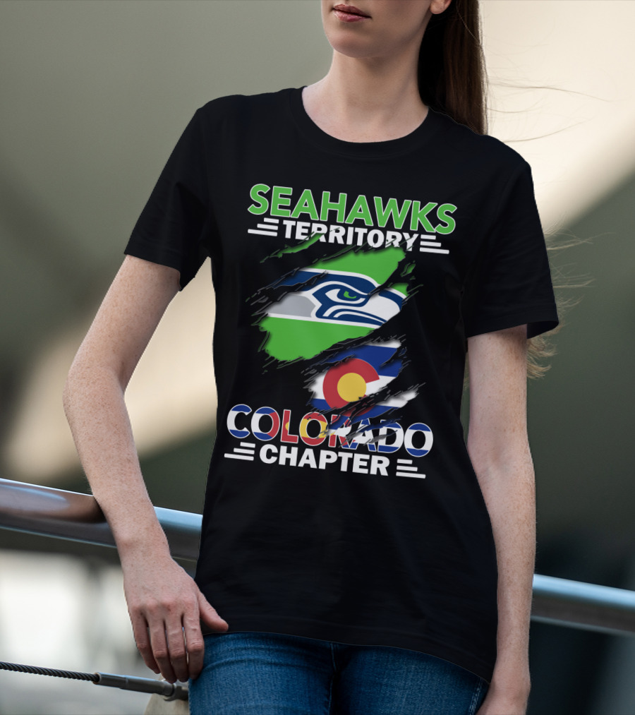 Seahawks Territory Colorado Chapter Flag T-Shirt