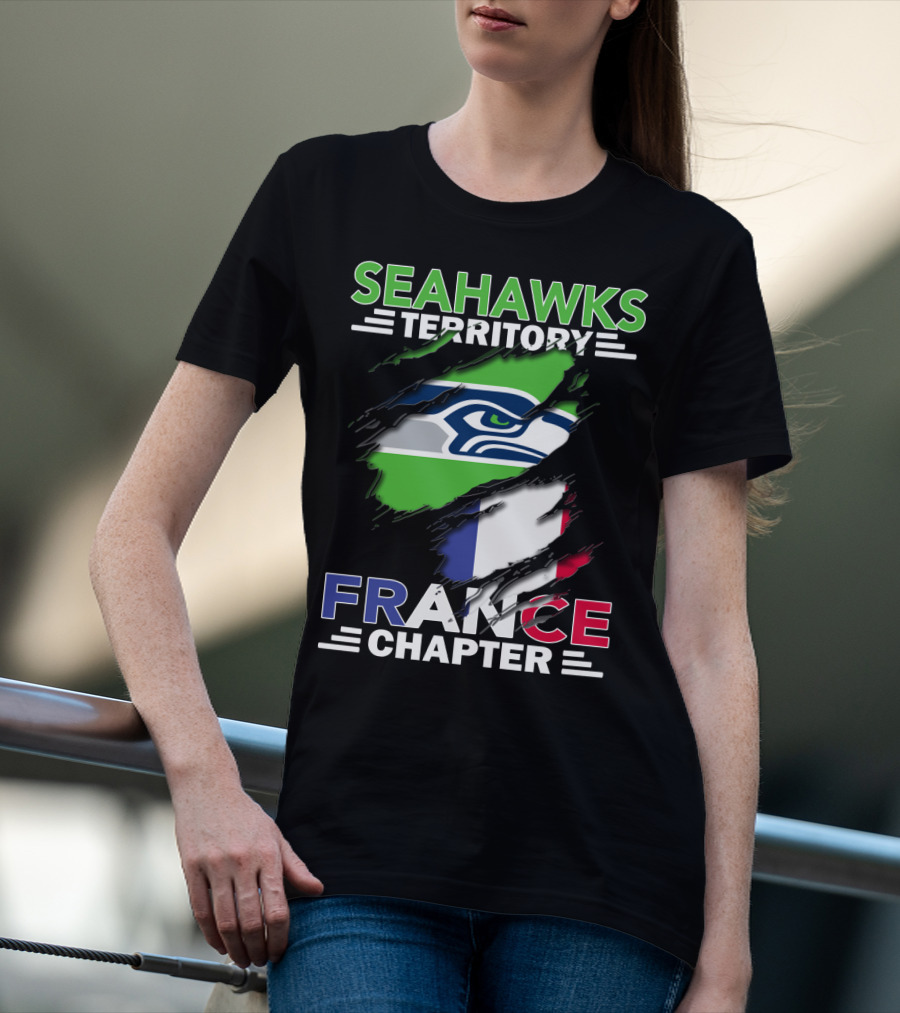 Seahawks Territory France Chapter Flag T-Shirt