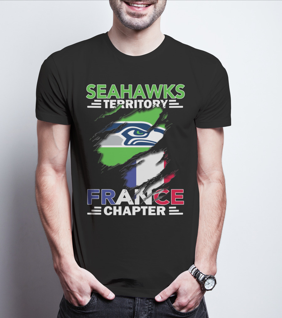 Seahawks Territory France Chapter Flag T-Shirt