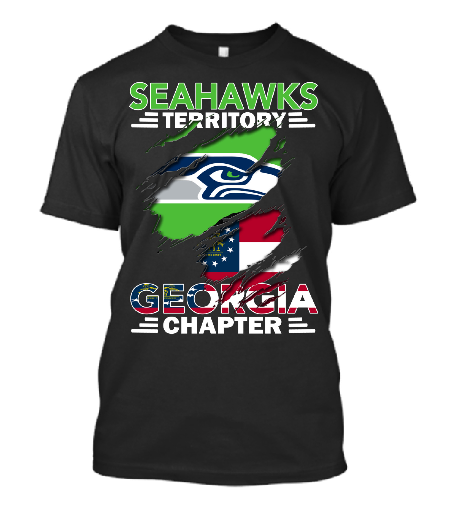 Seahawks Territory Georgia Chapter Flag T-Shirt