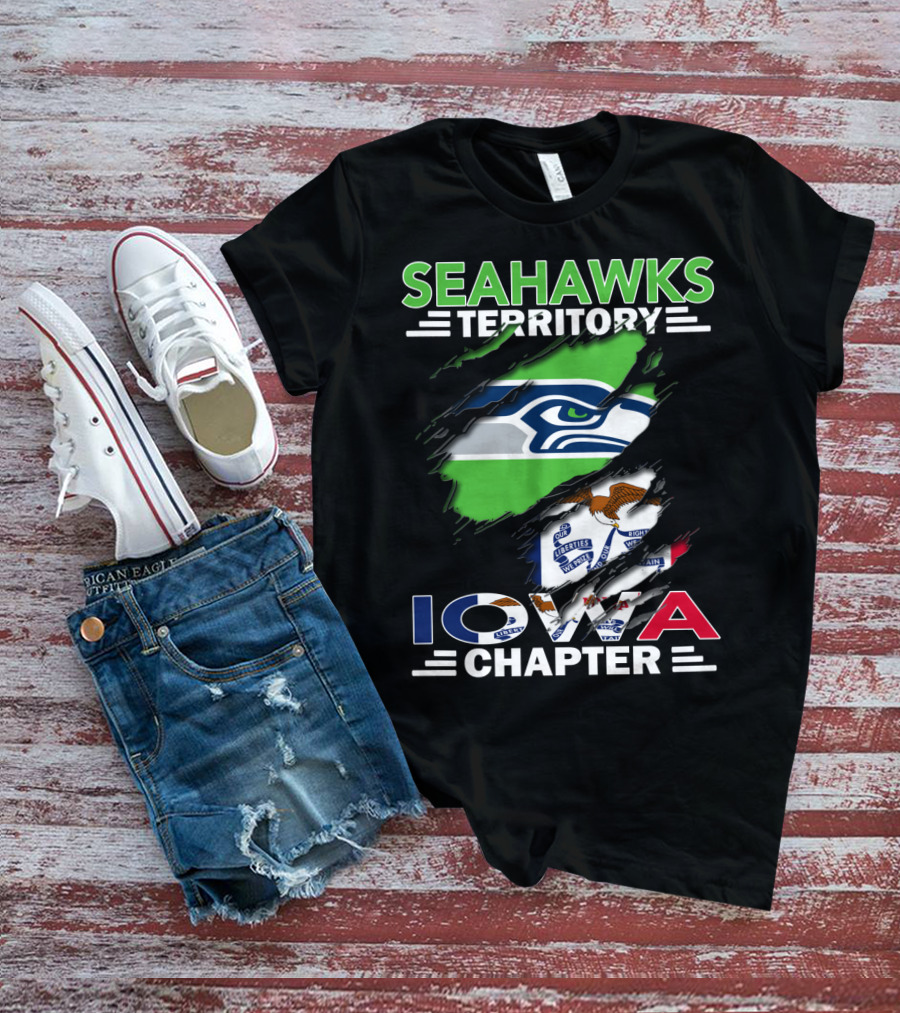 Seahawks Territory Iowa Chapter Flag T-Shirt