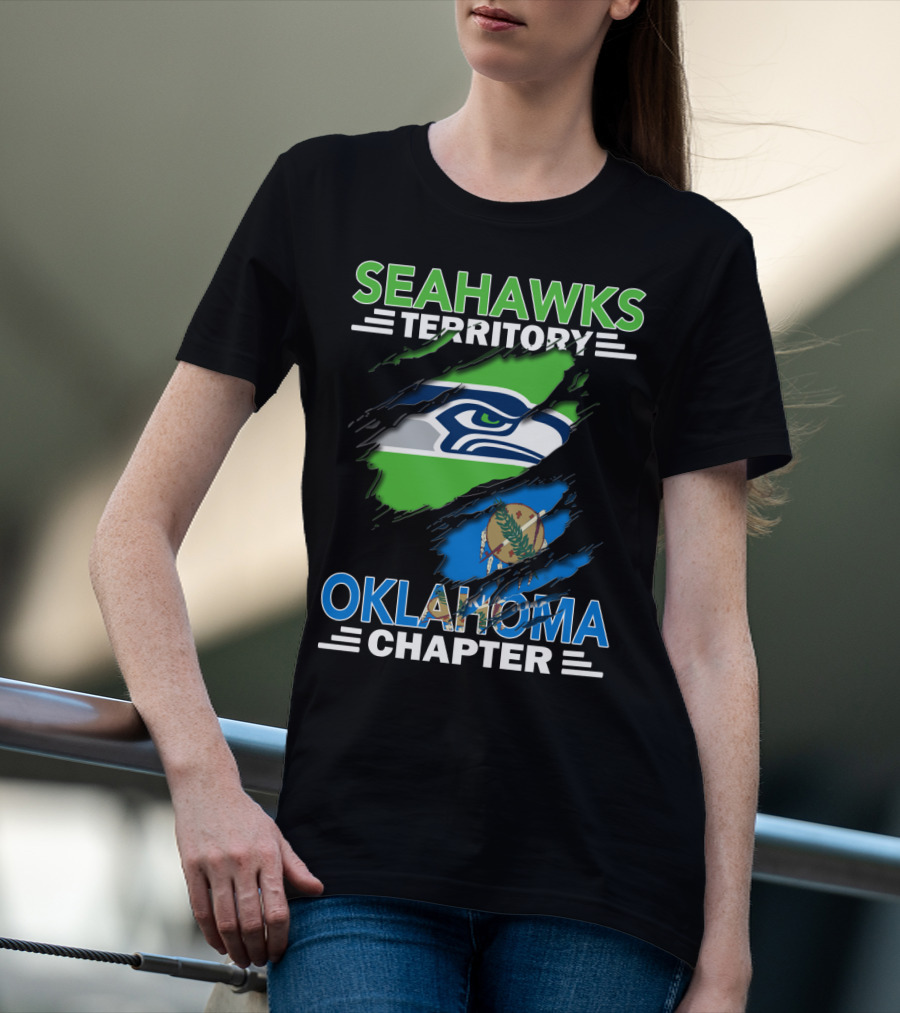 Seahawks Territory Oklahoma Chapter NFL Football Fan Group T-Shirt