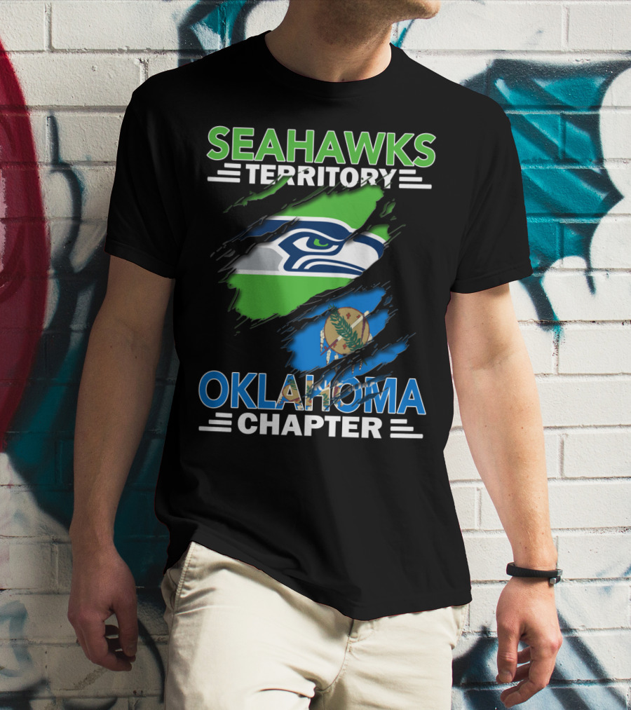 Seahawks Territory Oklahoma Chapter NFL Football Fan Group T-Shirt