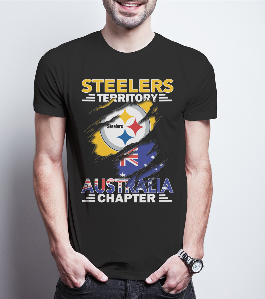 Steelers Territory Australia Chapter Steelers Logo Australian Flag T-Shirt