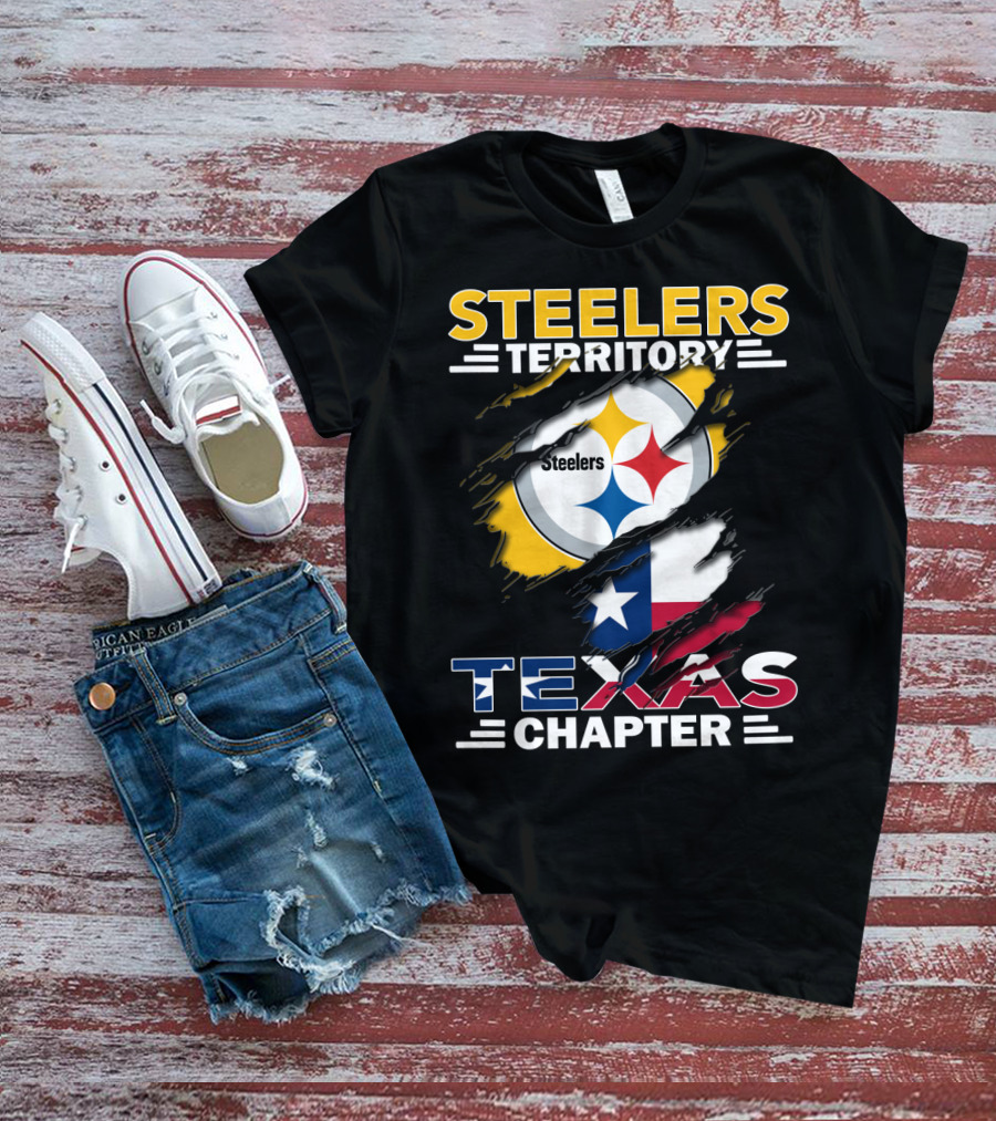 Steelers Territory Texas Chapter Steelers Logo Texas Flag T-Shirt