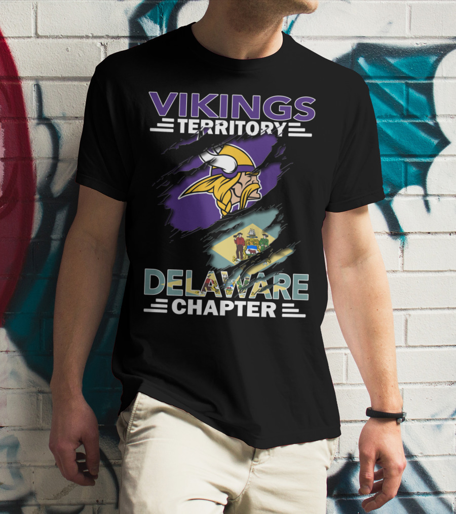 Vikings Territory Delaware Chapter NFL Fan Club Representation T-Shirt