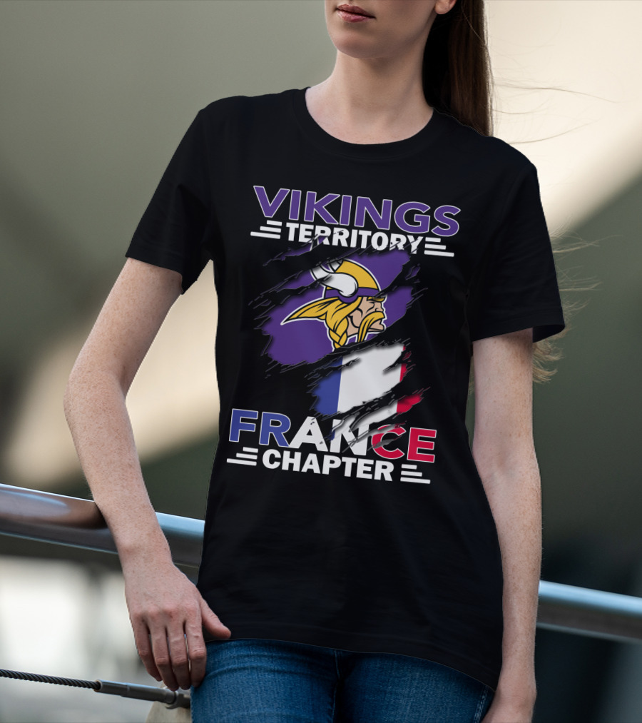 Vikings Territory France Chapter Nordic Heritage Football Fan Group T-Shirt