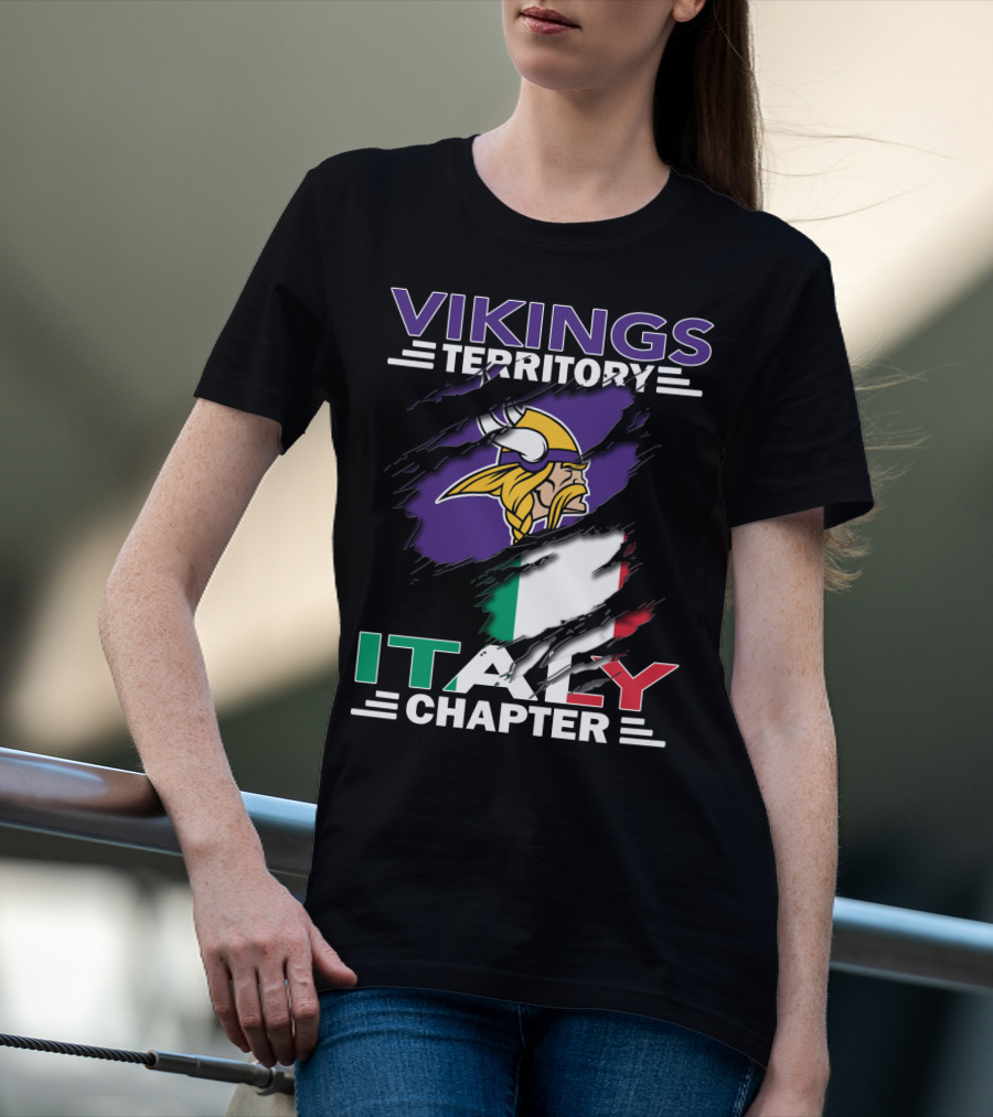 Vikings Territory Italy Chapter Flag T-Shirt