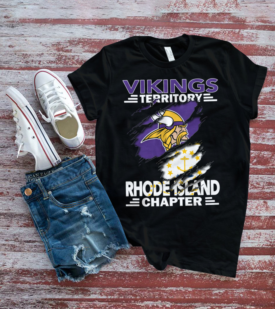 Vikings Territory Rhode Island Chapter Minnesota Football Fan Club T-Shirt