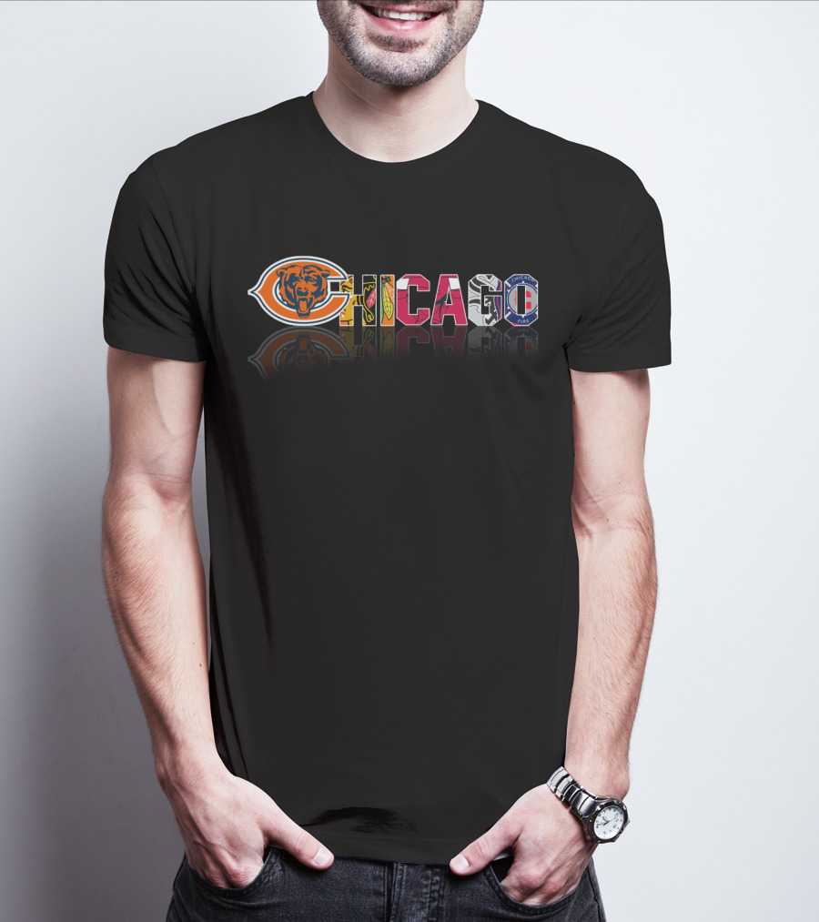 Chicago Bears Blackhawks Bulls Cubs Fire Sports T-Shirt