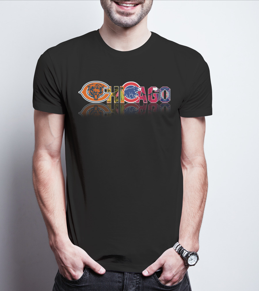 Chicago Bears Blackhawks Cubs Bulls Fire Sports T-Shirt