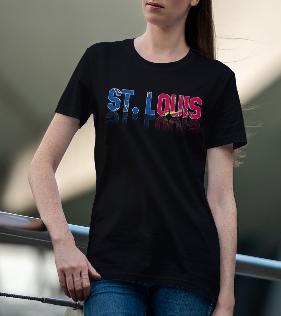 St. Louis Blues Cardinals NHL MLB Reflection T-Shirt