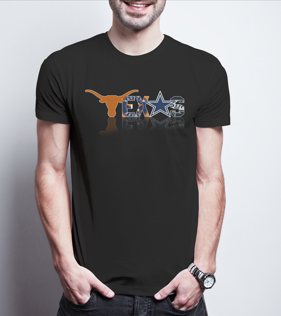 Texas Longhorns Astros Cowboys Spurs Icons T-Shirt
