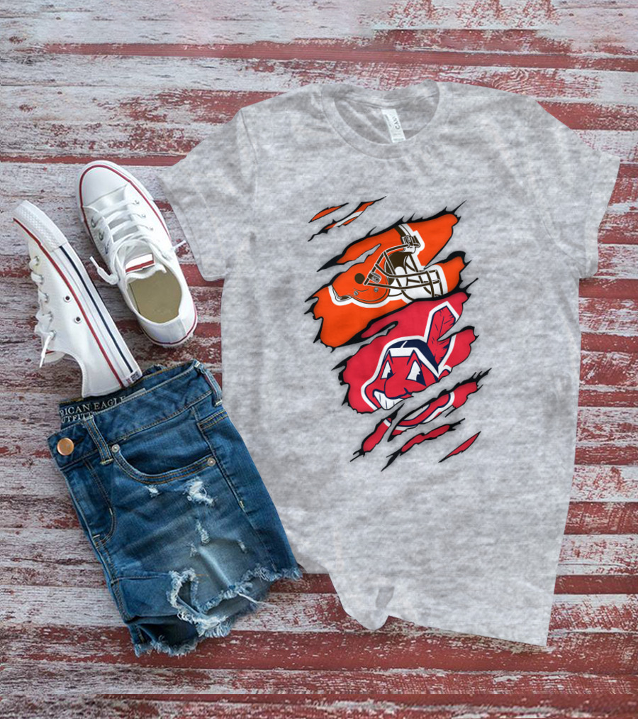 Miami Dolphins Miami Hurricanes Cleveland Browns Helmet Chief Wahoo T-Shirt