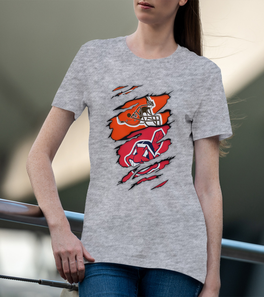 Miami Dolphins Miami Hurricanes Cleveland Browns Helmet Chief Wahoo T-Shirt