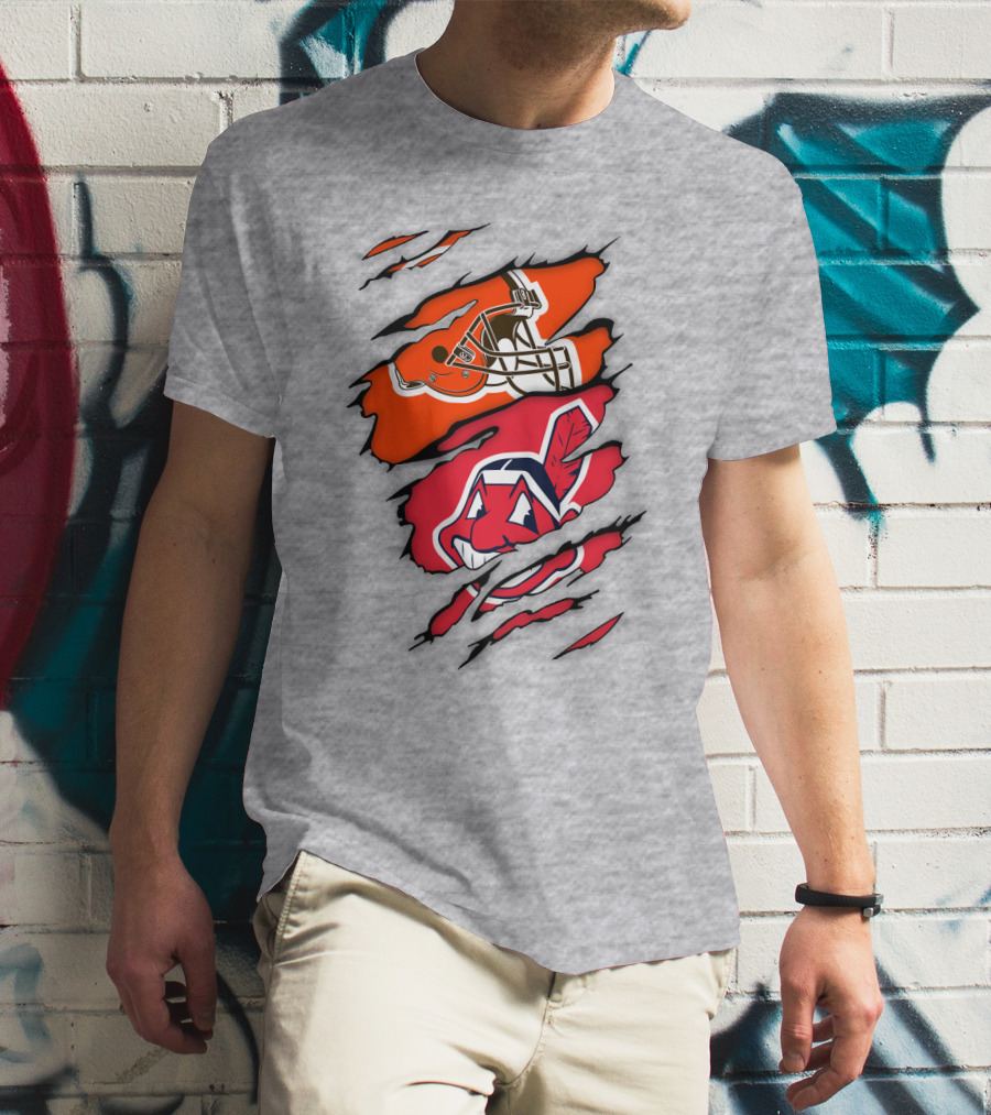 Miami Dolphins Miami Hurricanes Cleveland Browns Helmet Chief Wahoo T-Shirt