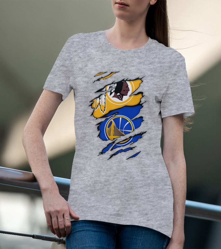 Washington Redskins Golden State Warriors Fusion T-Shirt