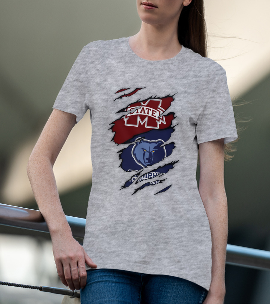 Memphis Grizzlies Mississippi State Bulldogs Rip T-Shirt