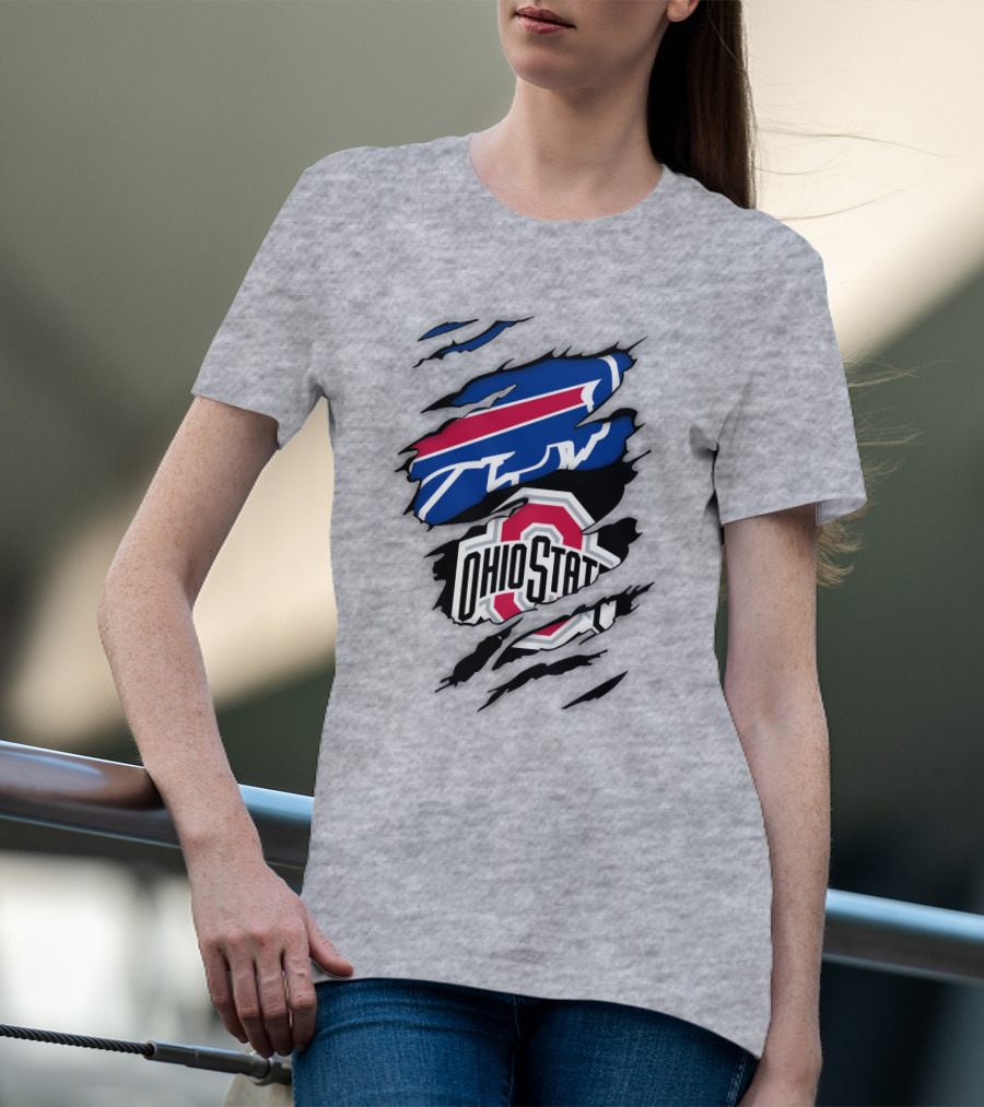 Buffalo Bills Ohio State Buckeye Logo Mashup T-Shirt