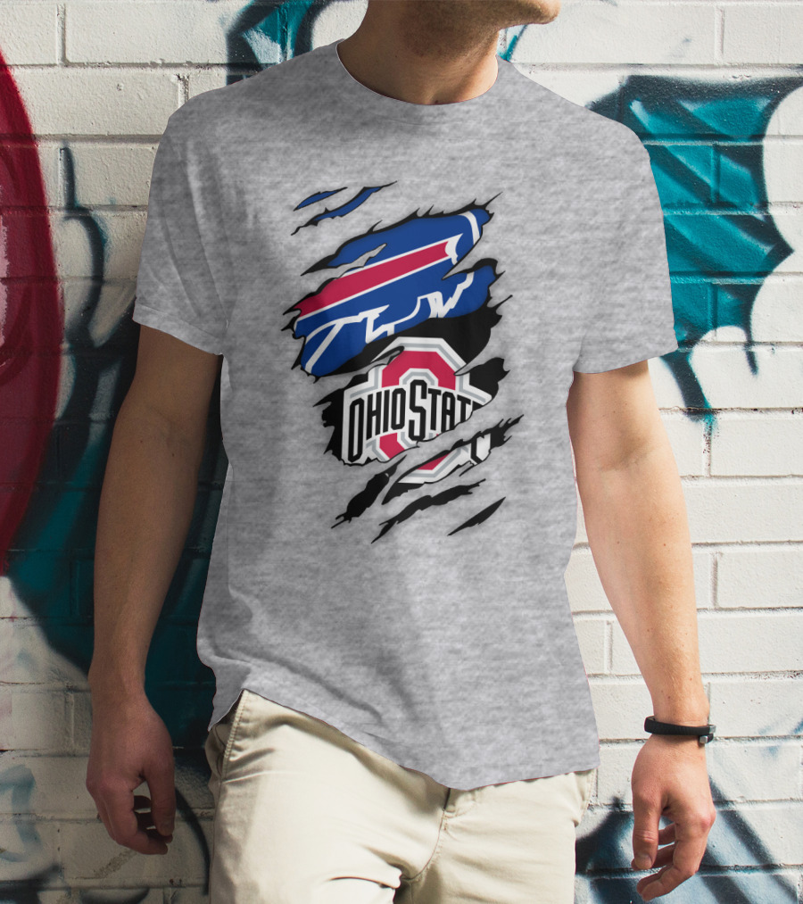 Buffalo Bills Ohio State Buckeye Logo Mashup T-Shirt
