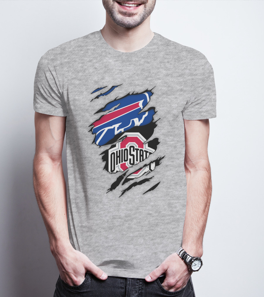 Buffalo Bills Ohio State Buckeye Logo Mashup T-Shirt