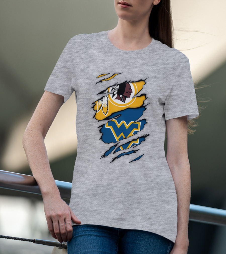 Washington Redskins Wv Mountaineers Collaboration T-Shirt
