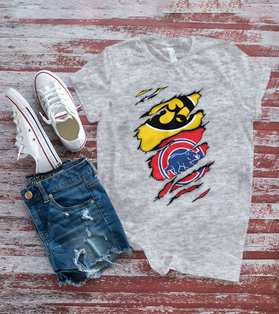 Chicago Cubs Iowa Hawkeyes Mashup T-Shirt