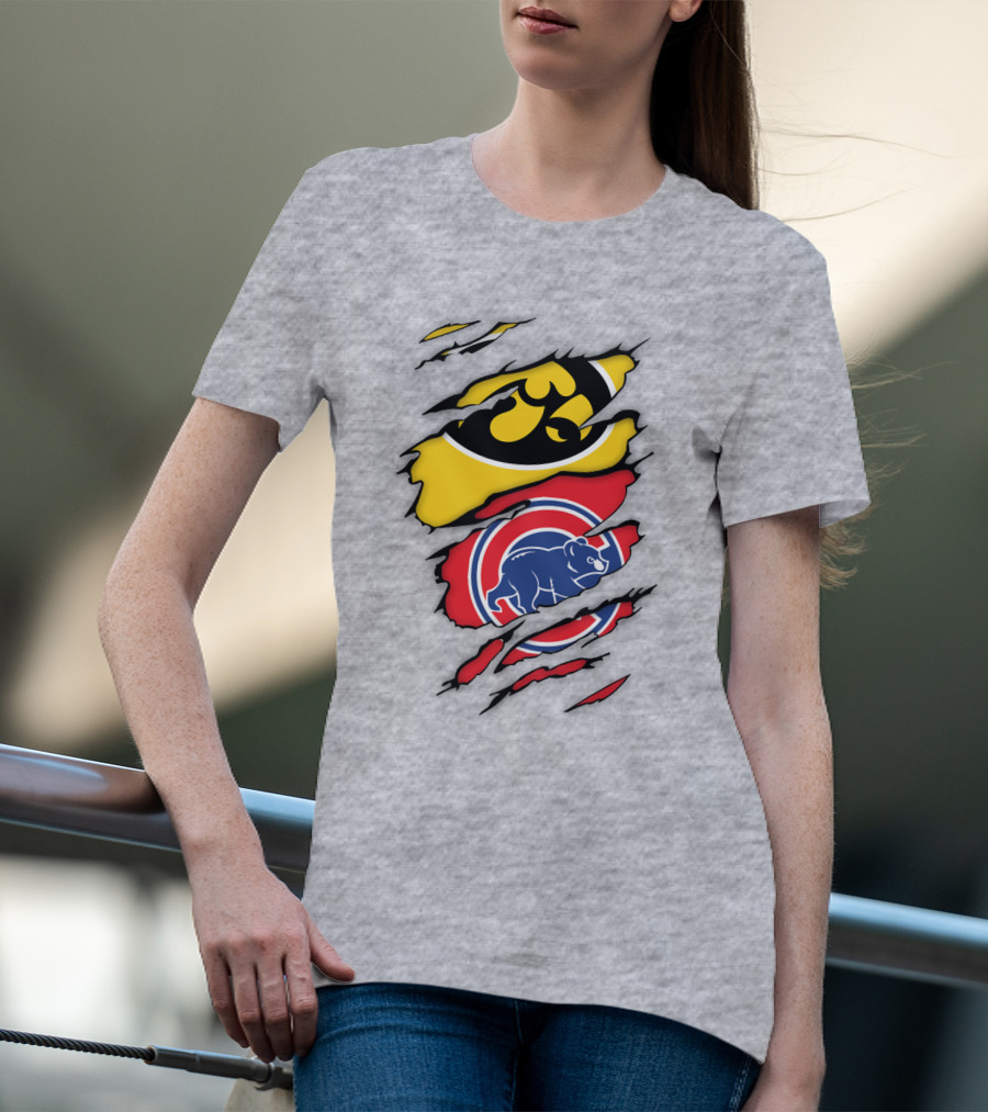 Chicago Cubs Iowa Hawkeyes Mashup T-Shirt