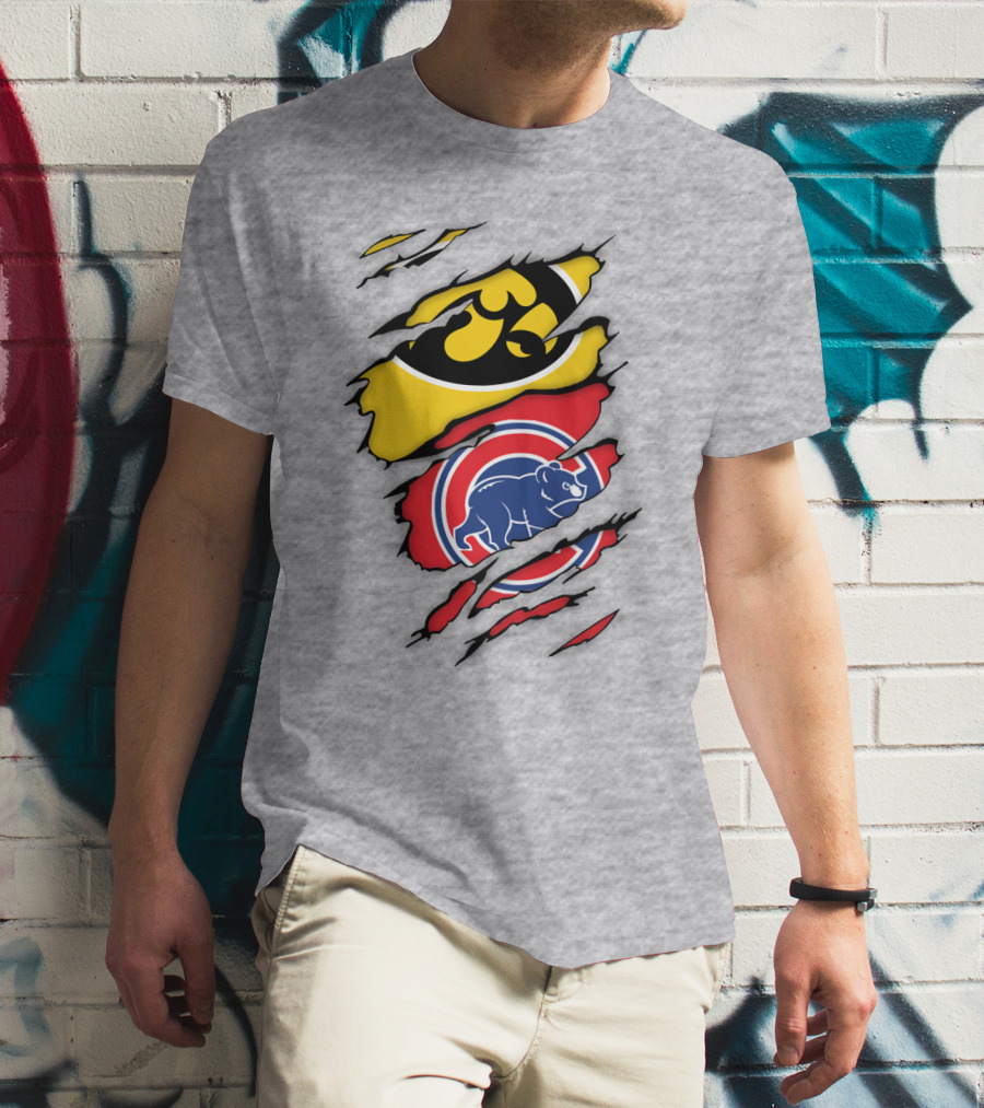 Chicago Cubs Iowa Hawkeyes Mashup T-Shirt