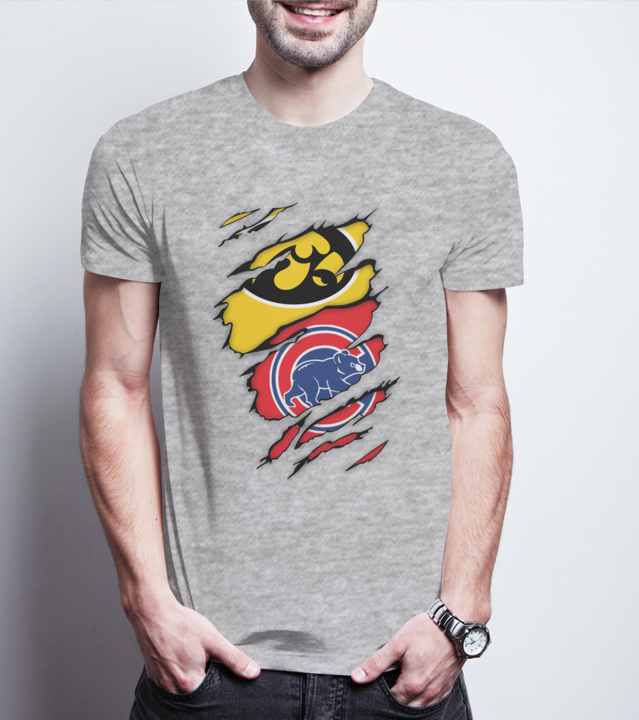 Chicago Cubs Iowa Hawkeyes Mashup T-Shirt