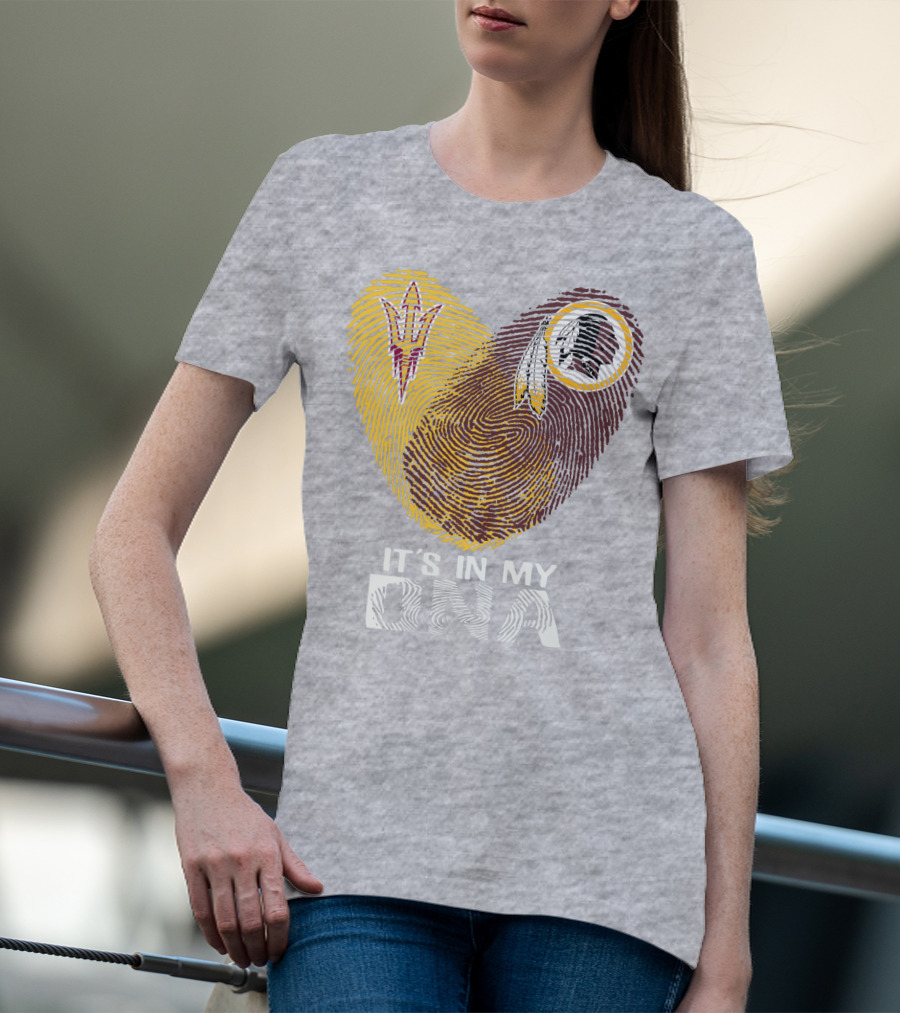 Arizona State Sun Devils It's In My Dna Washington Redskins T-Shirt