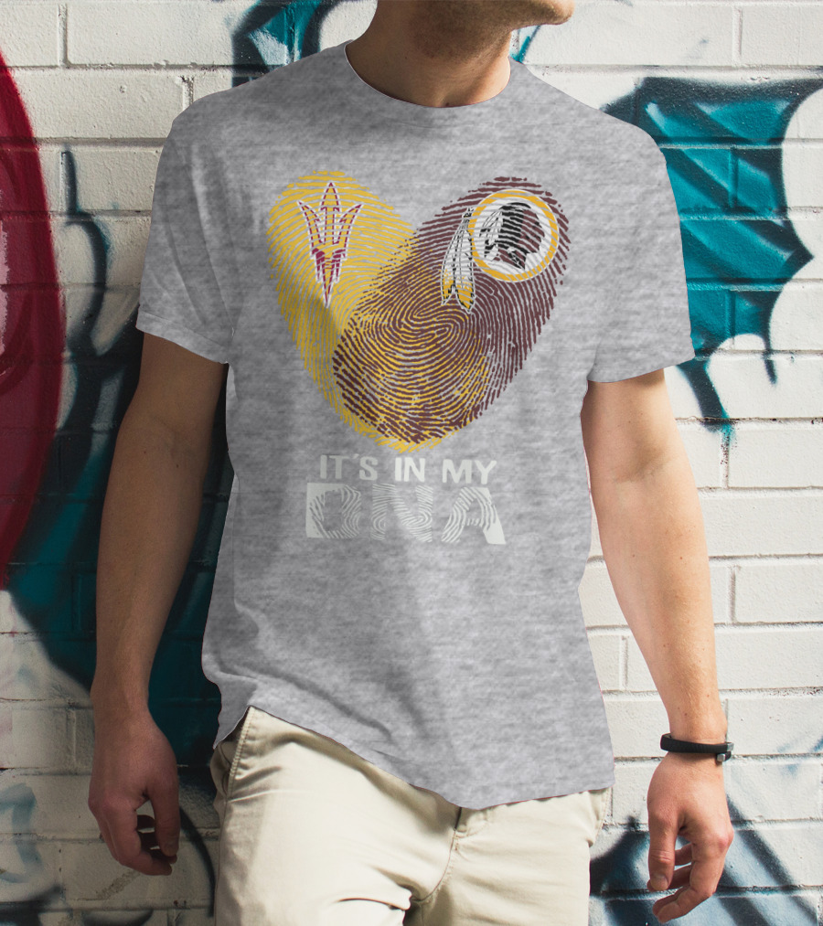 Arizona State Sun Devils It's In My Dna Washington Redskins T-Shirt