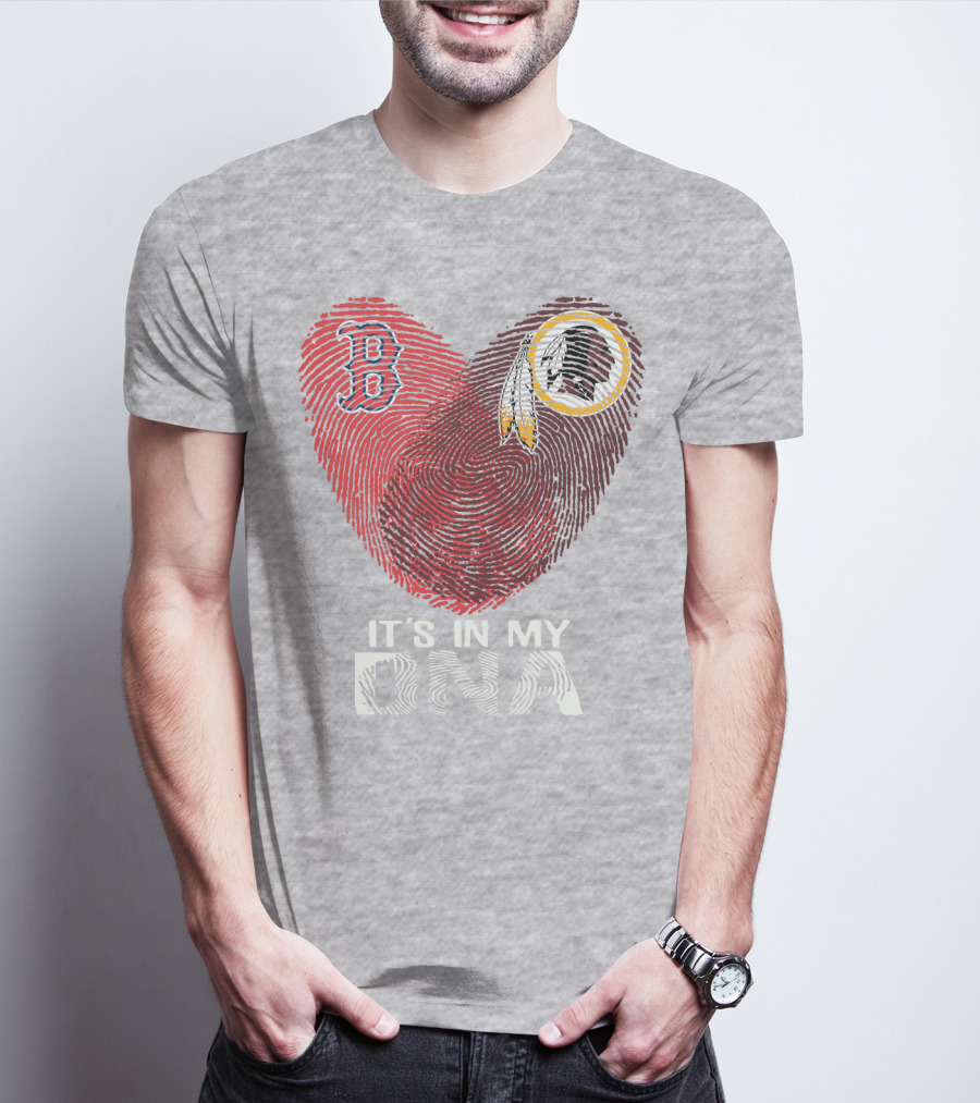 Boston Red Sox Washington Redskins It's In My Dna T-Shirt