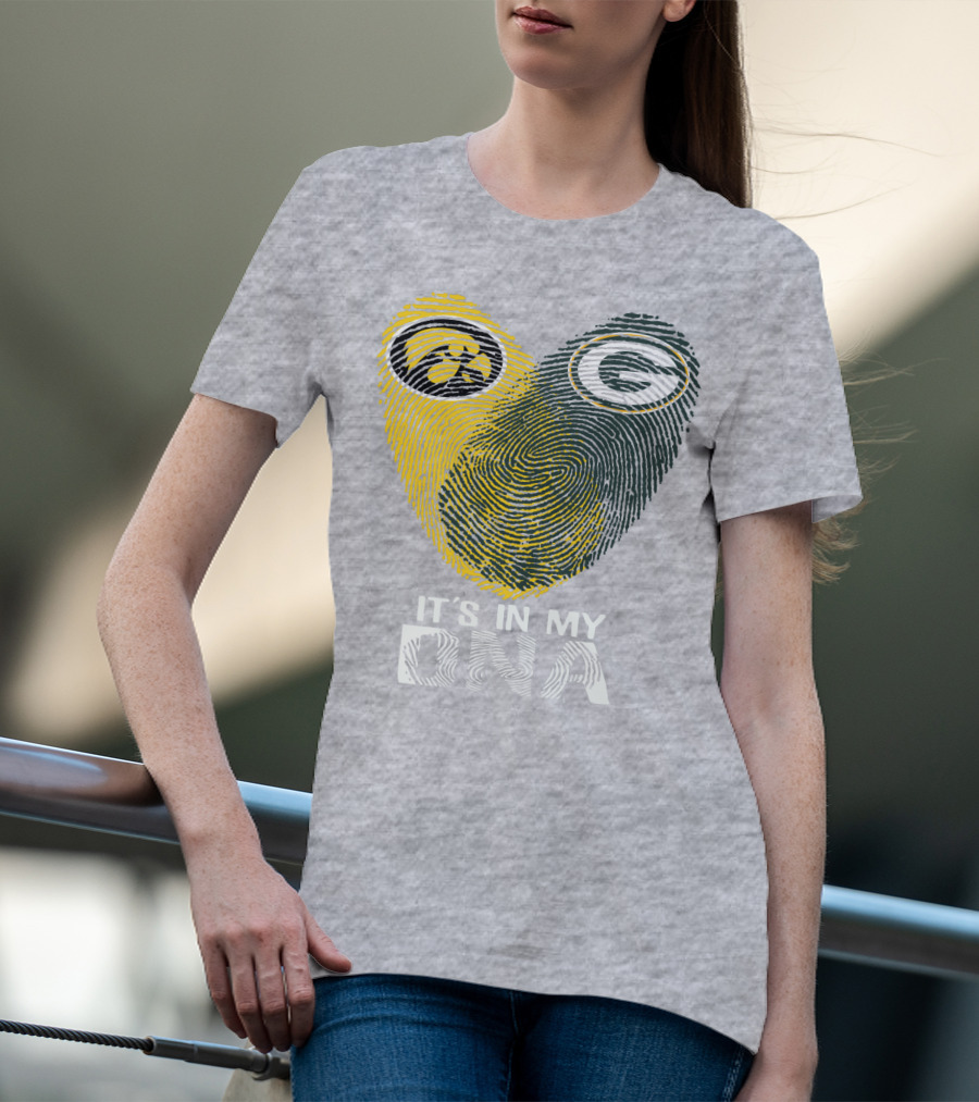 Iowa Hawkeyes Green Bay Packers It's In My Dna T-Shirt