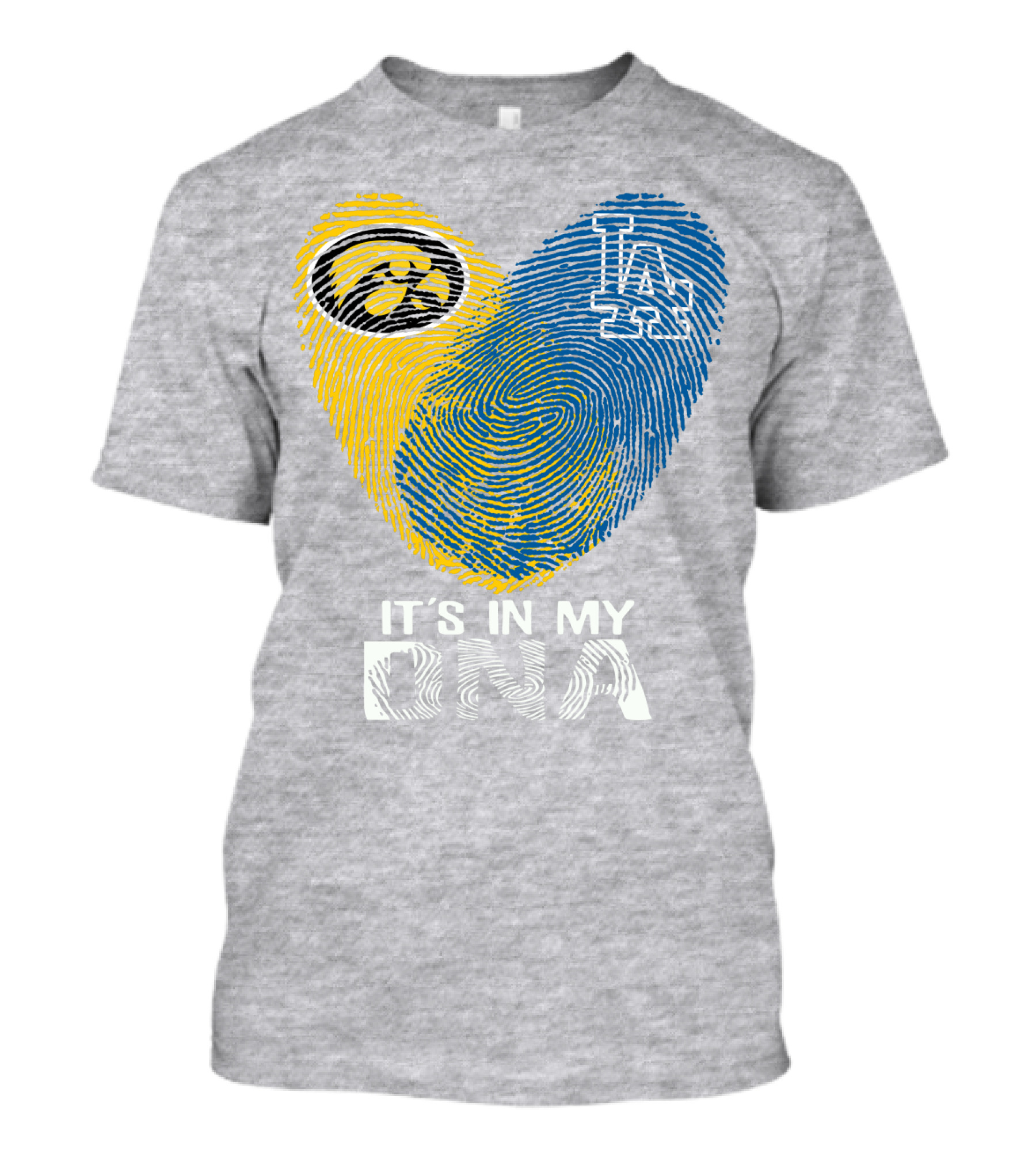 It's In My DNA Los Angeles Dodgers Iowa Hawkeye Fingerprint T-Shirt