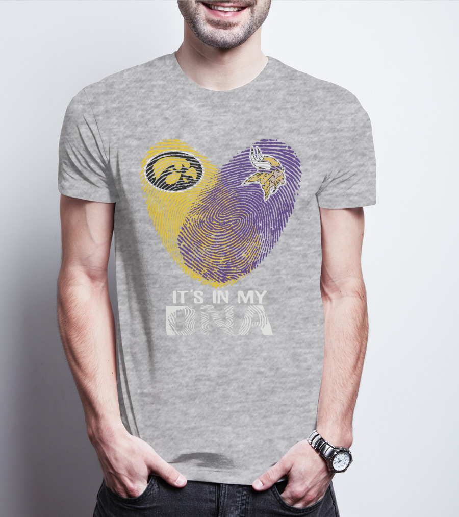 Iowa Hawkeyes Minnesota Vikings It's In My Dna T-Shirt