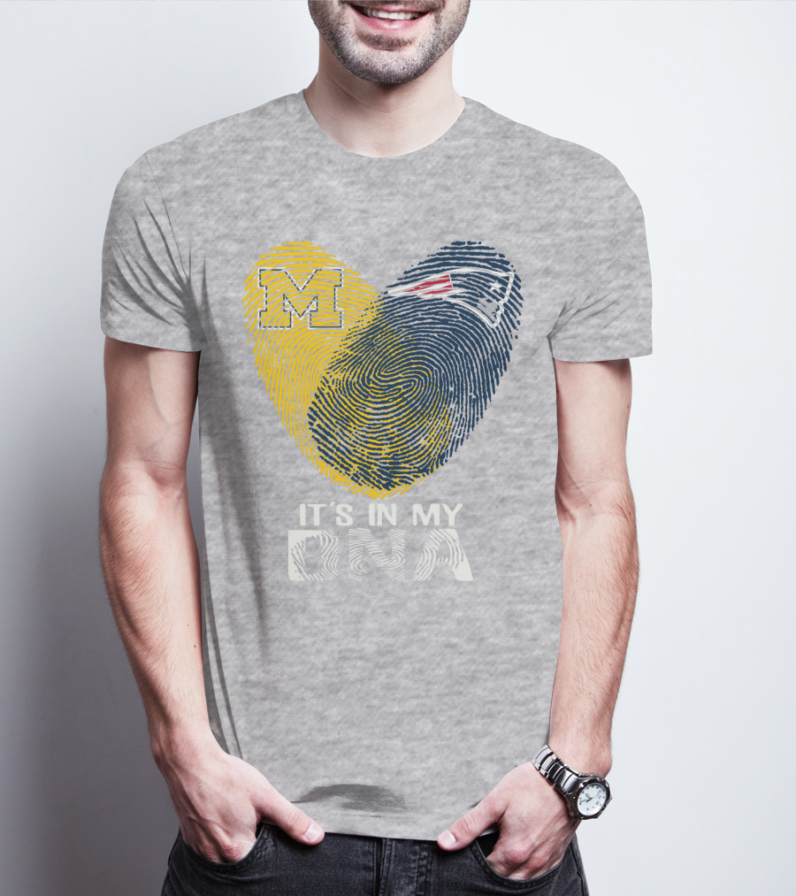 Michigan New England Patriots It's In My Dna T-Shirt