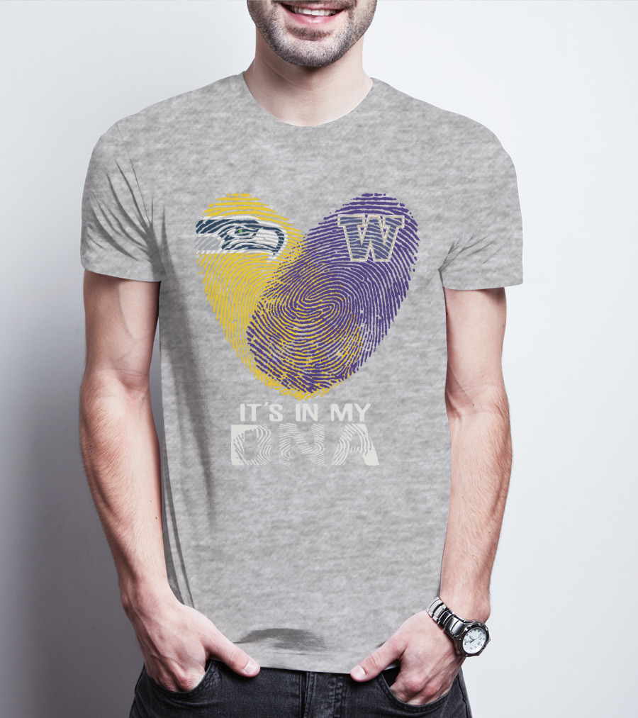 Seattle Seahawks Washington Huskies It's In My Dna T-Shirt