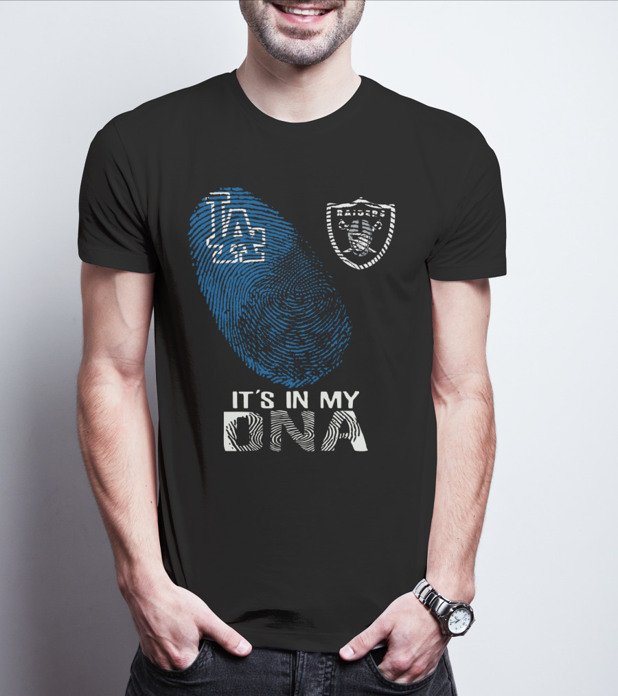 It's In My Dna Oakland Raiders Los Angeles Dodgers T-Shirt
