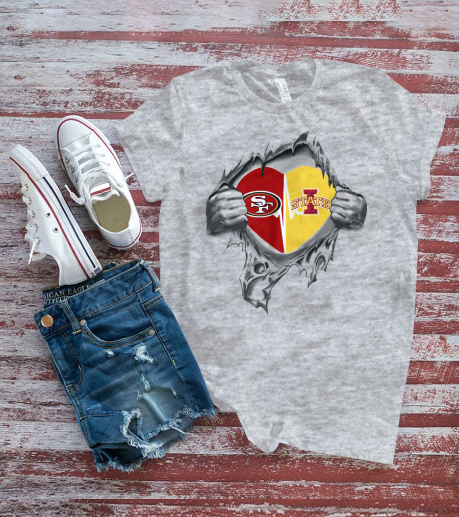 San Francisco Iowa State Heart Emblem T-Shirt